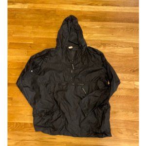 Old Navy Black Packable Anorak Windbreaker Jacket Sz Medium
